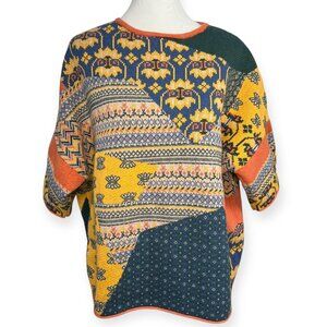 NorthStyle Patchwork Knit Cotton Cashmere Sweater Medium